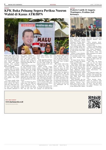Halaman 9 Harian Aceh Indonesia edisi Jumat, 2 Oktober 2026