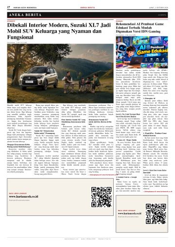 Halaman 17 Harian Aceh Indonesia edisi Jumat, 2 Oktober 2026
