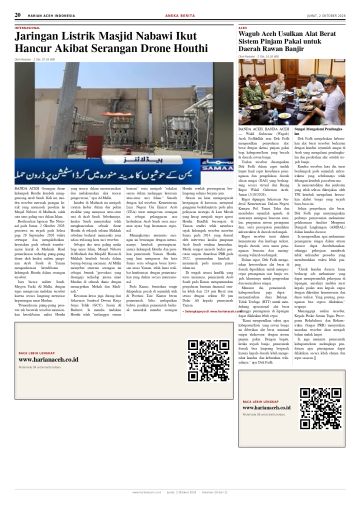 Halaman 20 Harian Aceh Indonesia edisi Jumat, 2 Oktober 2026