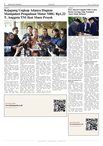 Halaman 3 Harian Aceh Indonesia edisi Sabtu, 3 Oktober 2026