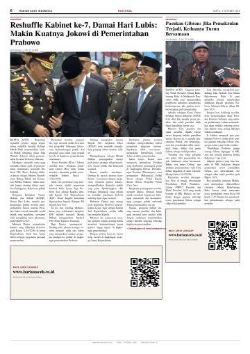 Halaman 6 Harian Aceh Indonesia edisi Sabtu, 3 Oktober 2026