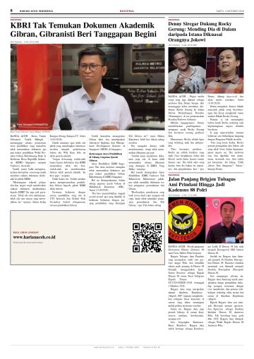 Halaman 8 Harian Aceh Indonesia edisi Sabtu, 3 Oktober 2026
