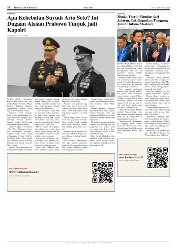 Halaman 10 Harian Aceh Indonesia edisi Sabtu, 3 Oktober 2026