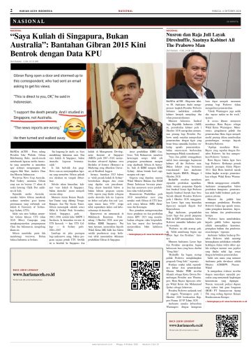 Halaman 2 Harian Aceh Indonesia edisi Minggu, 4 Oktober 2026