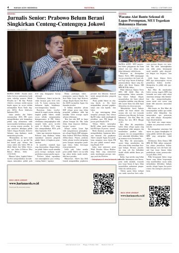 Halaman 4 Harian Aceh Indonesia edisi Minggu, 4 Oktober 2026