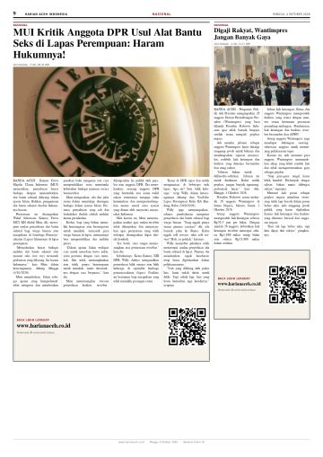 Halaman 9 Harian Aceh Indonesia edisi Minggu, 4 Oktober 2026