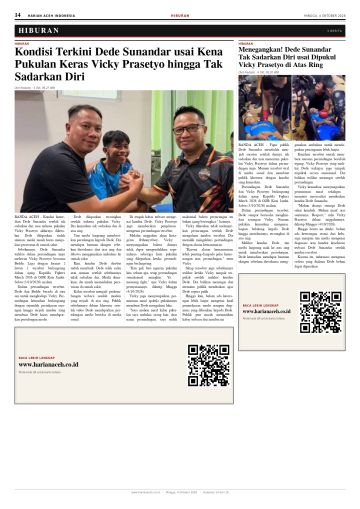 Halaman 14 Harian Aceh Indonesia edisi Minggu, 4 Oktober 2026