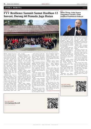 Halaman 16 Harian Aceh Indonesia edisi Minggu, 4 Oktober 2026