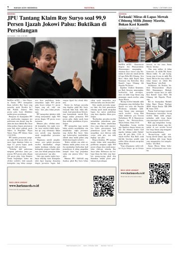 Halaman 7 Harian Aceh Indonesia edisi Senin, 5 Oktober 2026