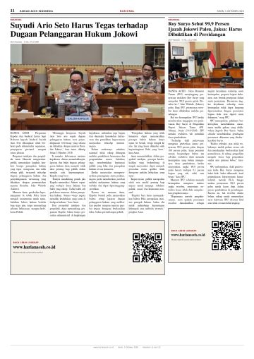 Halaman 11 Harian Aceh Indonesia edisi Senin, 5 Oktober 2026