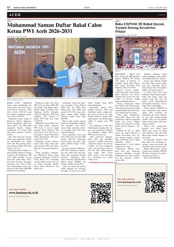 Halaman 13 Harian Aceh Indonesia edisi Senin, 5 Oktober 2026