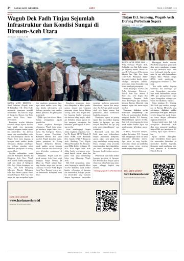 Halaman 14 Harian Aceh Indonesia edisi Senin, 5 Oktober 2026