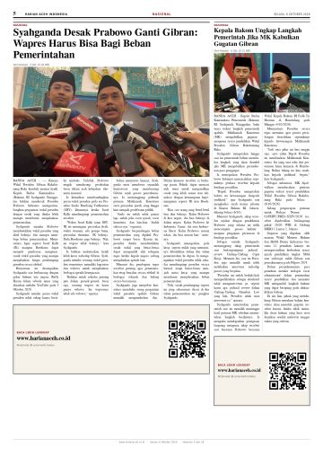 Halaman 5 Harian Aceh Indonesia edisi Selasa, 6 Oktober 2026