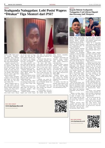Halaman 9 Harian Aceh Indonesia edisi Selasa, 6 Oktober 2026