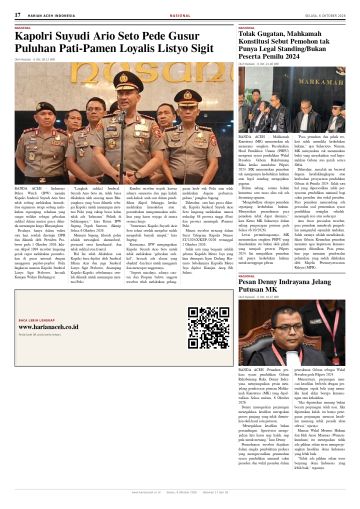 Halaman 17 Harian Aceh Indonesia edisi Selasa, 6 Oktober 2026