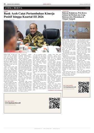 Halaman 24 Harian Aceh Indonesia edisi Selasa, 6 Oktober 2026