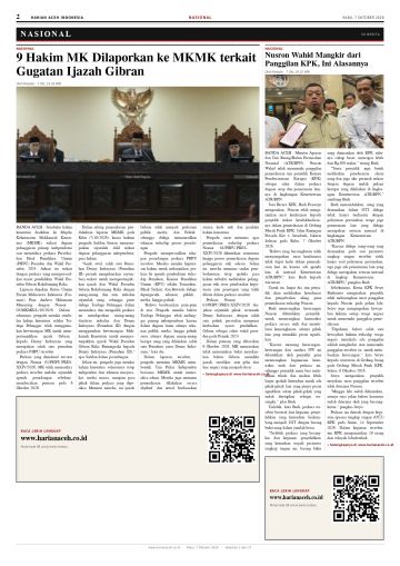 Halaman 2 Harian Aceh Indonesia edisi Rabu, 7 Oktober 2026
