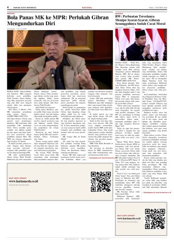 Halaman 4 Harian Aceh Indonesia edisi Rabu, 7 Oktober 2026