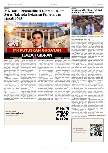 Halaman 7 Harian Aceh Indonesia edisi Rabu, 7 Oktober 2026