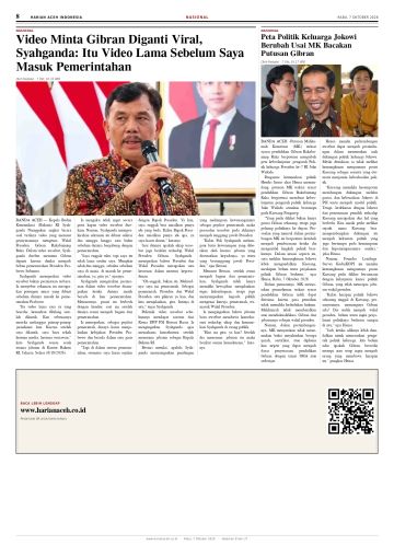 Halaman 8 Harian Aceh Indonesia edisi Rabu, 7 Oktober 2026