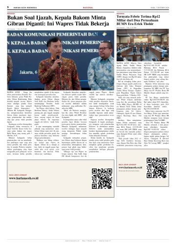 Halaman 9 Harian Aceh Indonesia edisi Rabu, 7 Oktober 2026