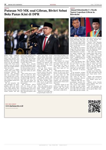 Halaman 10 Harian Aceh Indonesia edisi Rabu, 7 Oktober 2026