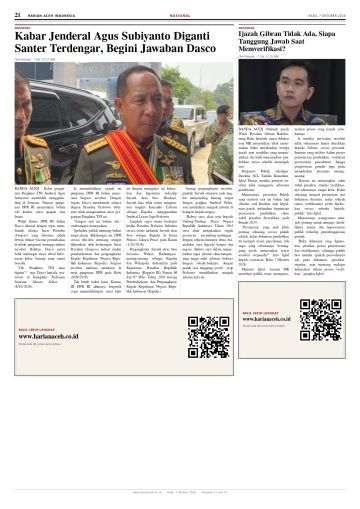 Halaman 21 Harian Aceh Indonesia edisi Rabu, 7 Oktober 2026
