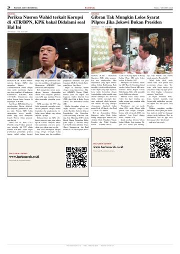 Halaman 24 Harian Aceh Indonesia edisi Rabu, 7 Oktober 2026