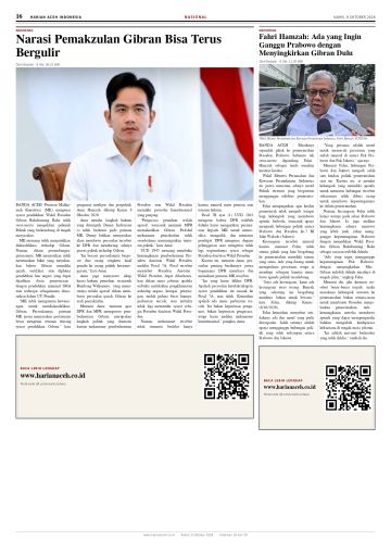 Halaman 16 Harian Aceh Indonesia edisi Kamis, 8 Oktober 2026