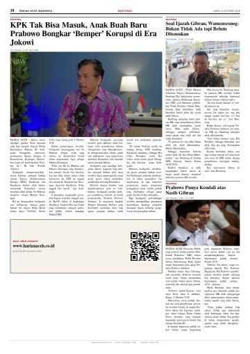 Halaman 18 Harian Aceh Indonesia edisi Kamis, 8 Oktober 2026