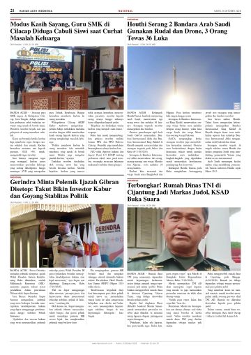 Halaman 21 Harian Aceh Indonesia edisi Kamis, 8 Oktober 2026