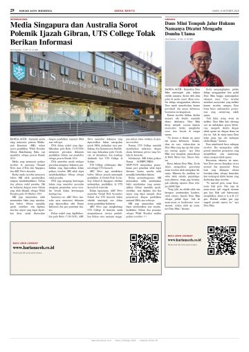Halaman 29 Harian Aceh Indonesia edisi Kamis, 8 Oktober 2026