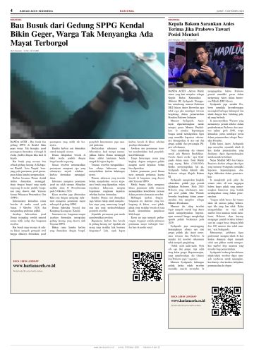 Halaman 4 Harian Aceh Indonesia edisi Jumat, 9 Oktober 2026