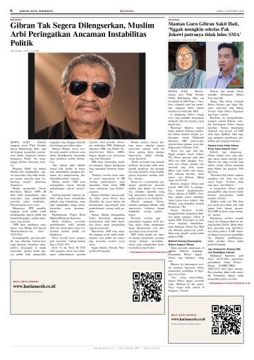 Halaman 6 Harian Aceh Indonesia edisi Jumat, 9 Oktober 2026