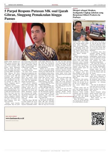 Halaman 7 Harian Aceh Indonesia edisi Jumat, 9 Oktober 2026