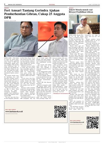 Halaman 9 Harian Aceh Indonesia edisi Jumat, 9 Oktober 2026