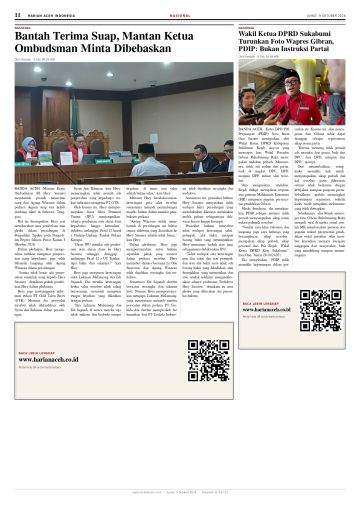Halaman 11 Harian Aceh Indonesia edisi Jumat, 9 Oktober 2026