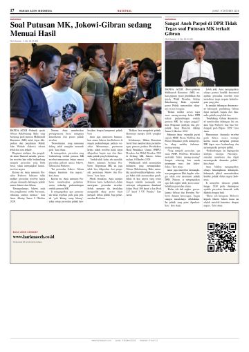 Halaman 17 Harian Aceh Indonesia edisi Jumat, 9 Oktober 2026