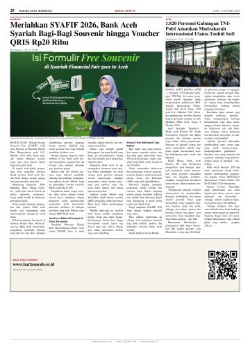 Halaman 20 Harian Aceh Indonesia edisi Jumat, 9 Oktober 2026