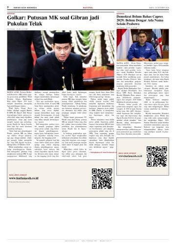 Halaman 5 Harian Aceh Indonesia edisi Sabtu, 10 Oktober 2026