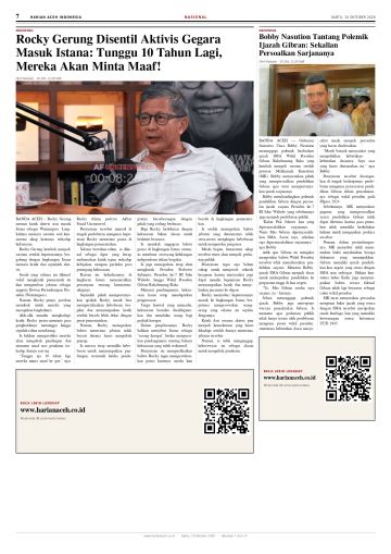 Halaman 7 Harian Aceh Indonesia edisi Sabtu, 10 Oktober 2026