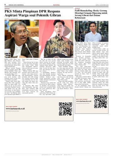 Halaman 9 Harian Aceh Indonesia edisi Sabtu, 10 Oktober 2026