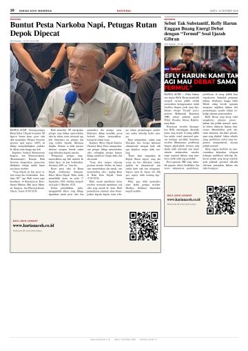 Halaman 10 Harian Aceh Indonesia edisi Sabtu, 10 Oktober 2026