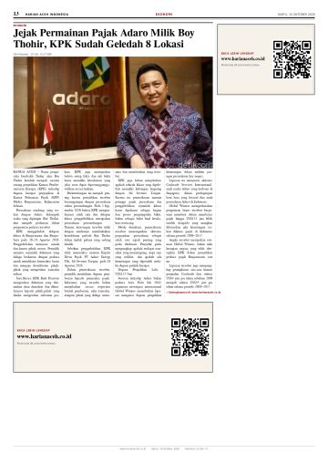 Halaman 13 Harian Aceh Indonesia edisi Sabtu, 10 Oktober 2026
