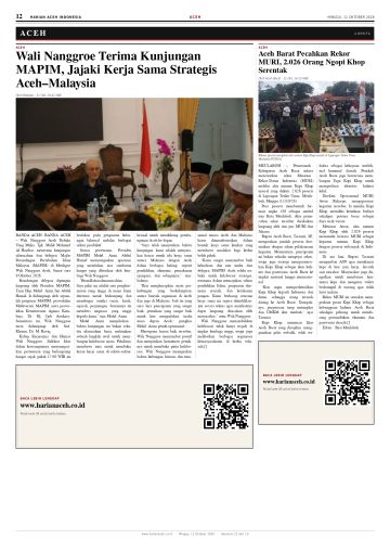 Halaman 12 Harian Aceh Indonesia edisi Minggu, 11 Oktober 2026