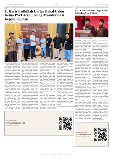 Halaman 13 Harian Aceh Indonesia edisi Minggu, 11 Oktober 2026