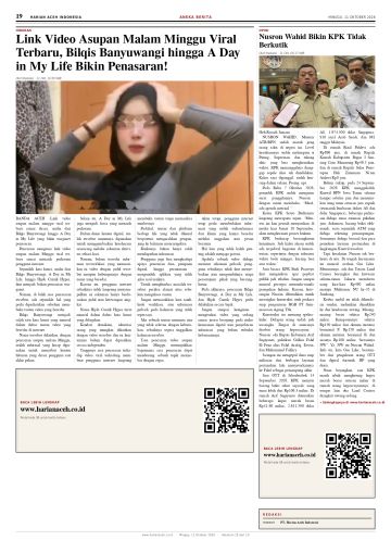 Halaman 19 Harian Aceh Indonesia edisi Minggu, 11 Oktober 2026