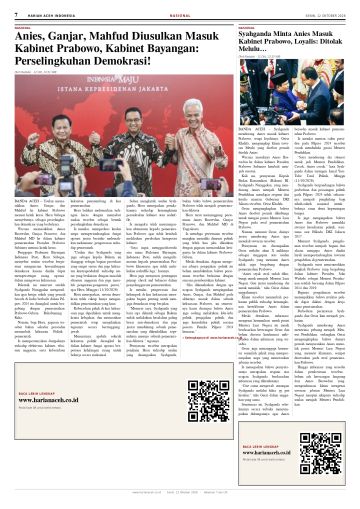 Halaman 7 Harian Aceh Indonesia edisi Senin, 12 Oktober 2026