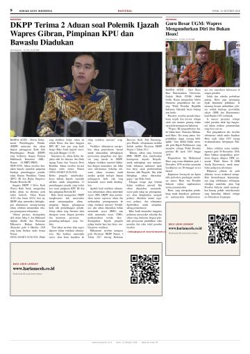 Halaman 9 Harian Aceh Indonesia edisi Senin, 12 Oktober 2026