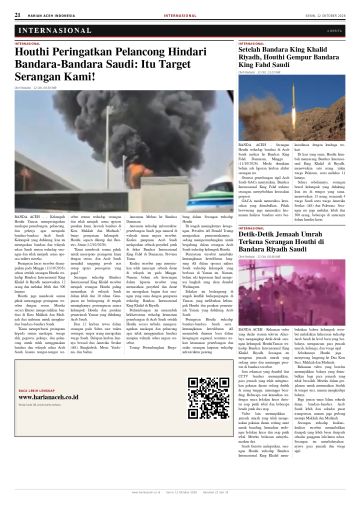 Halaman 21 Harian Aceh Indonesia edisi Senin, 12 Oktober 2026